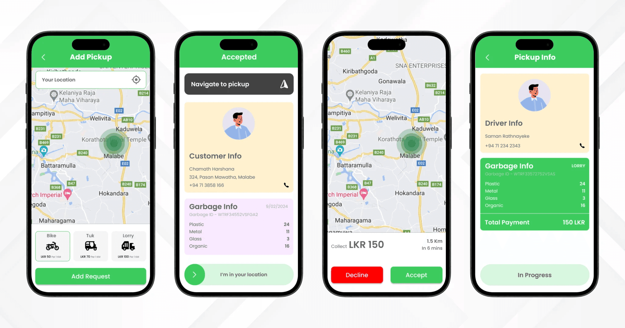 Garbage Collection App - Google Maps Integrated